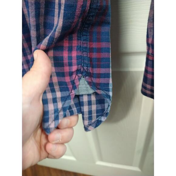 Tommy Bahama Men's XXL Shirt Plaid Purple Collared Button Up Long Sleeve - Picture 6 of 9